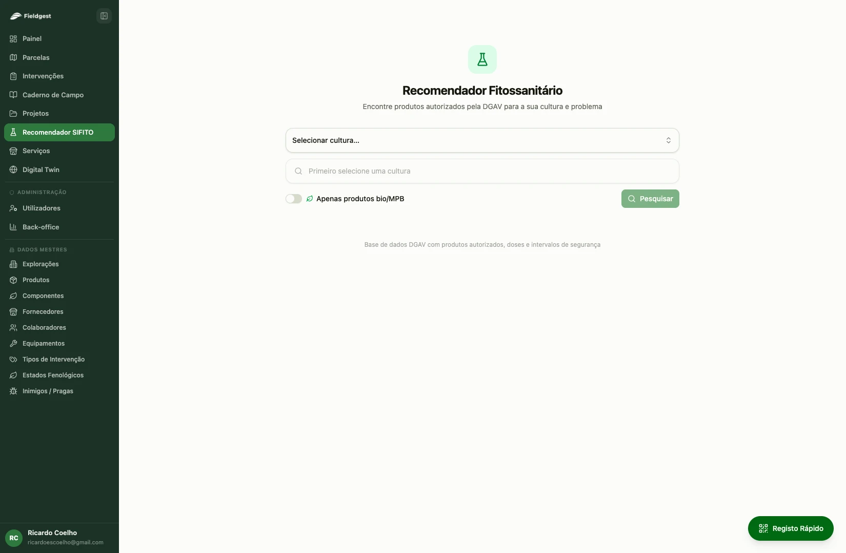 Recomendador Fitossanitário SIFITO